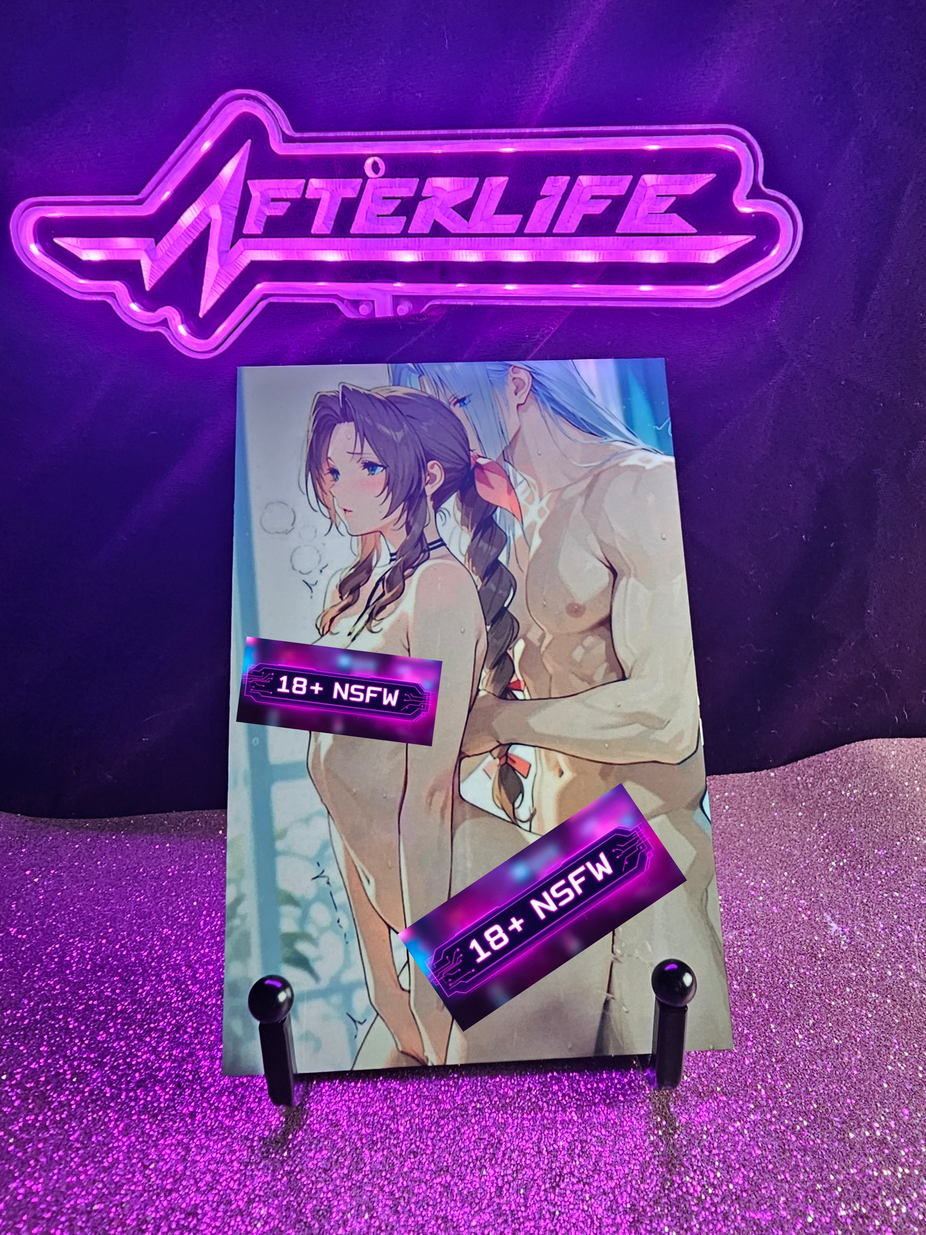 Aerith Gainsborough Sephiroth 4x6 metal plaque