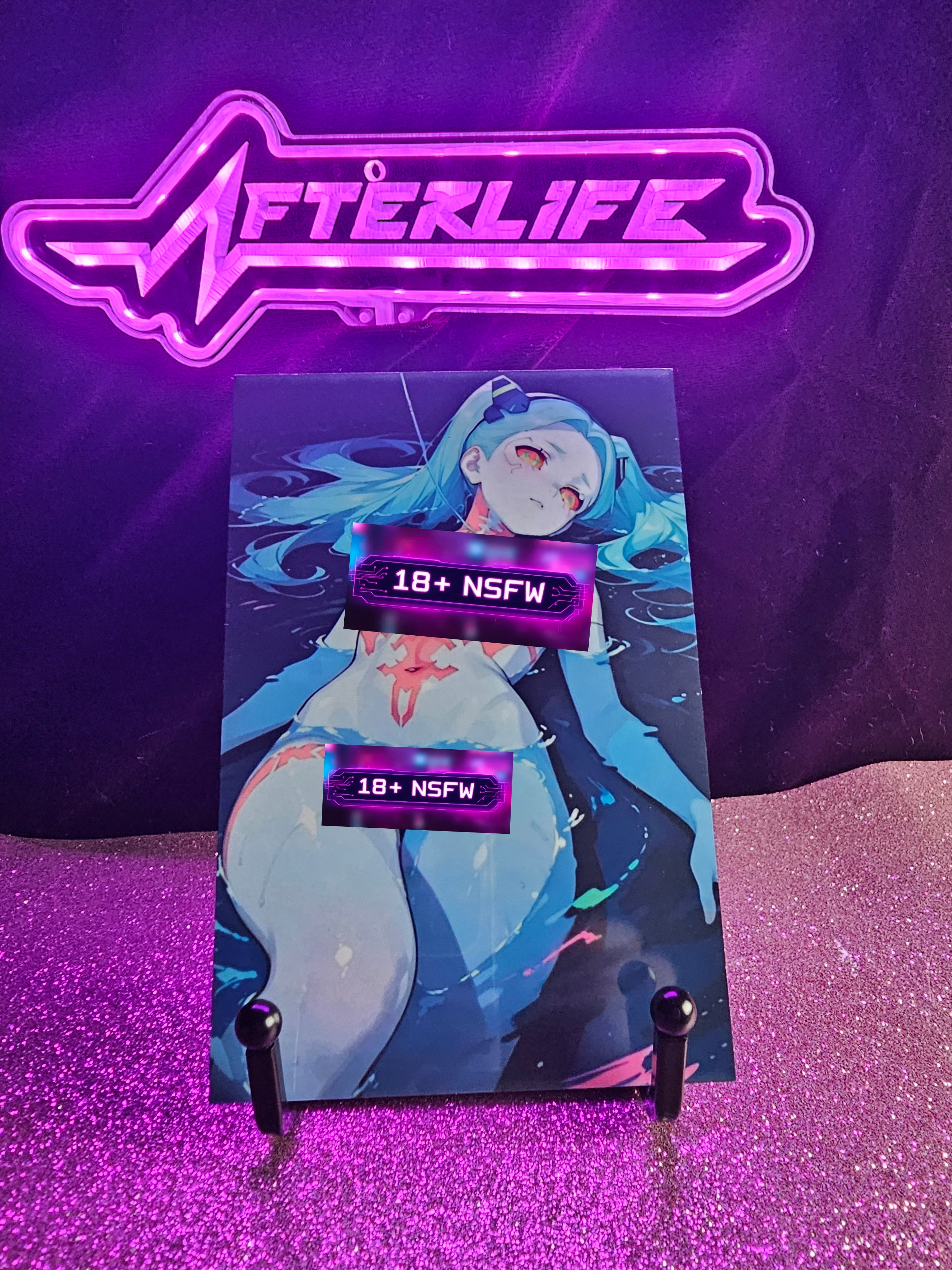 Rebecca Cyberpunk 4x6 metal plaque