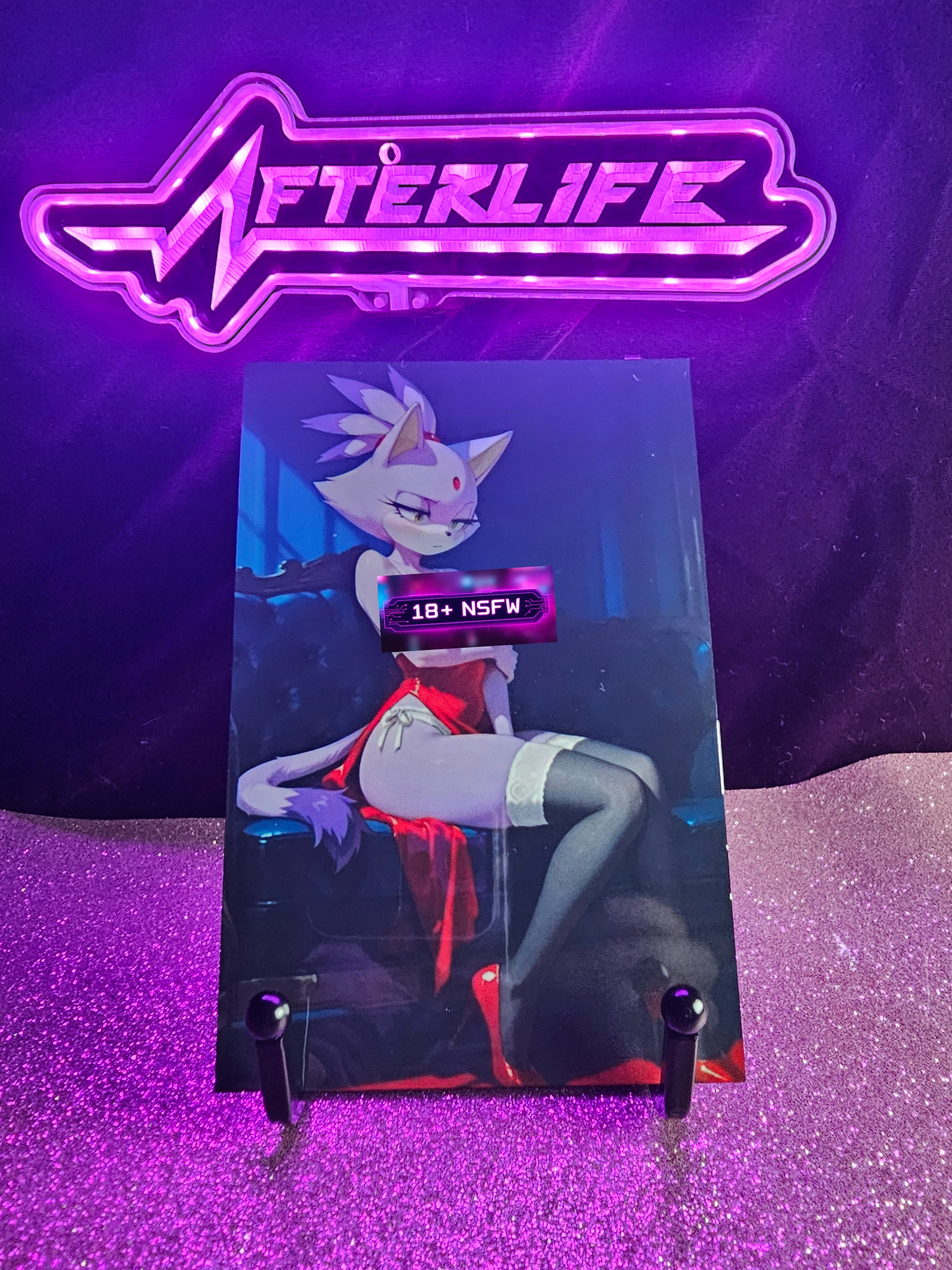 Blaze Sonic 4x6 metal plaque