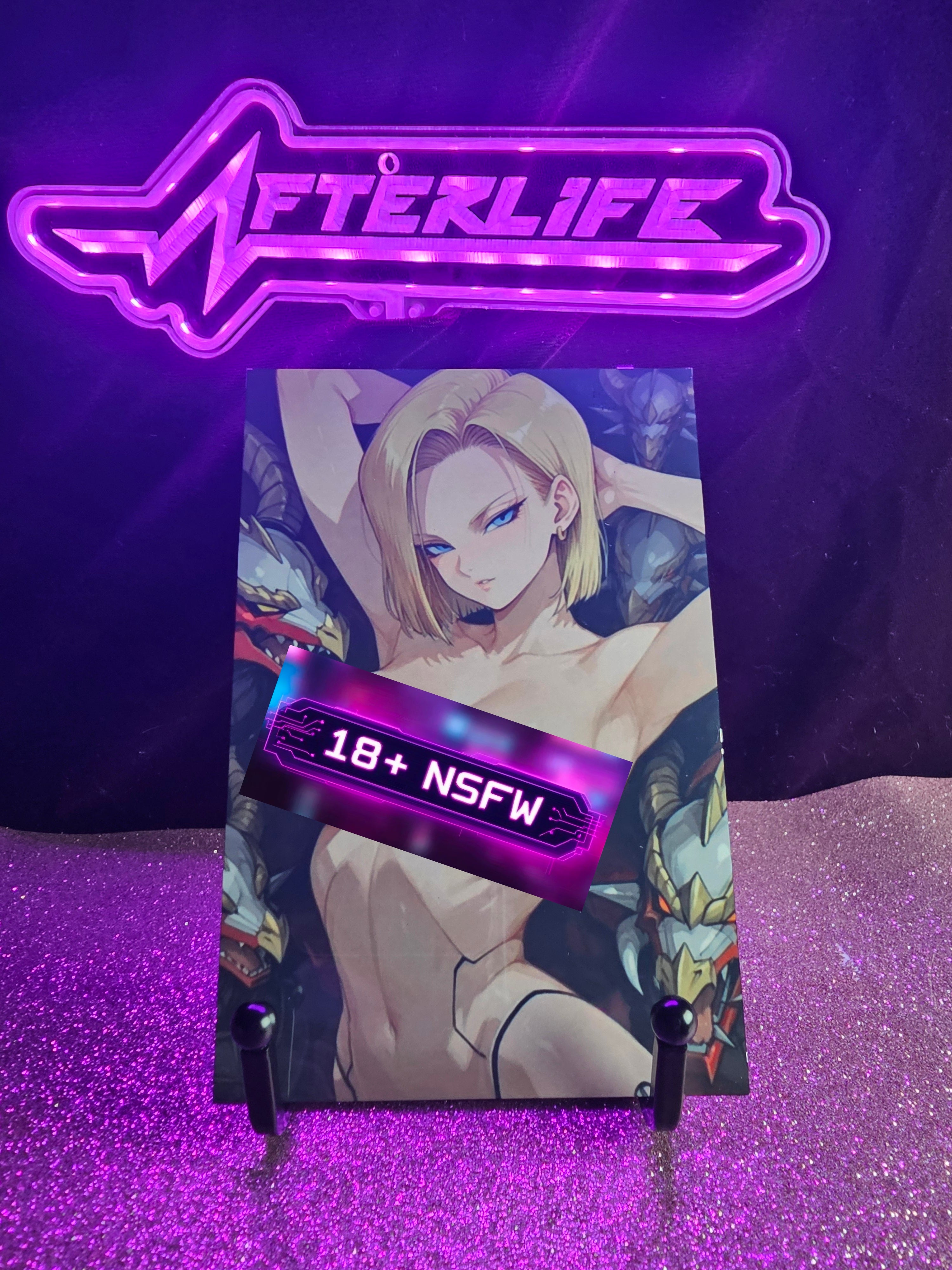 Android 18 4x6 metal plaque