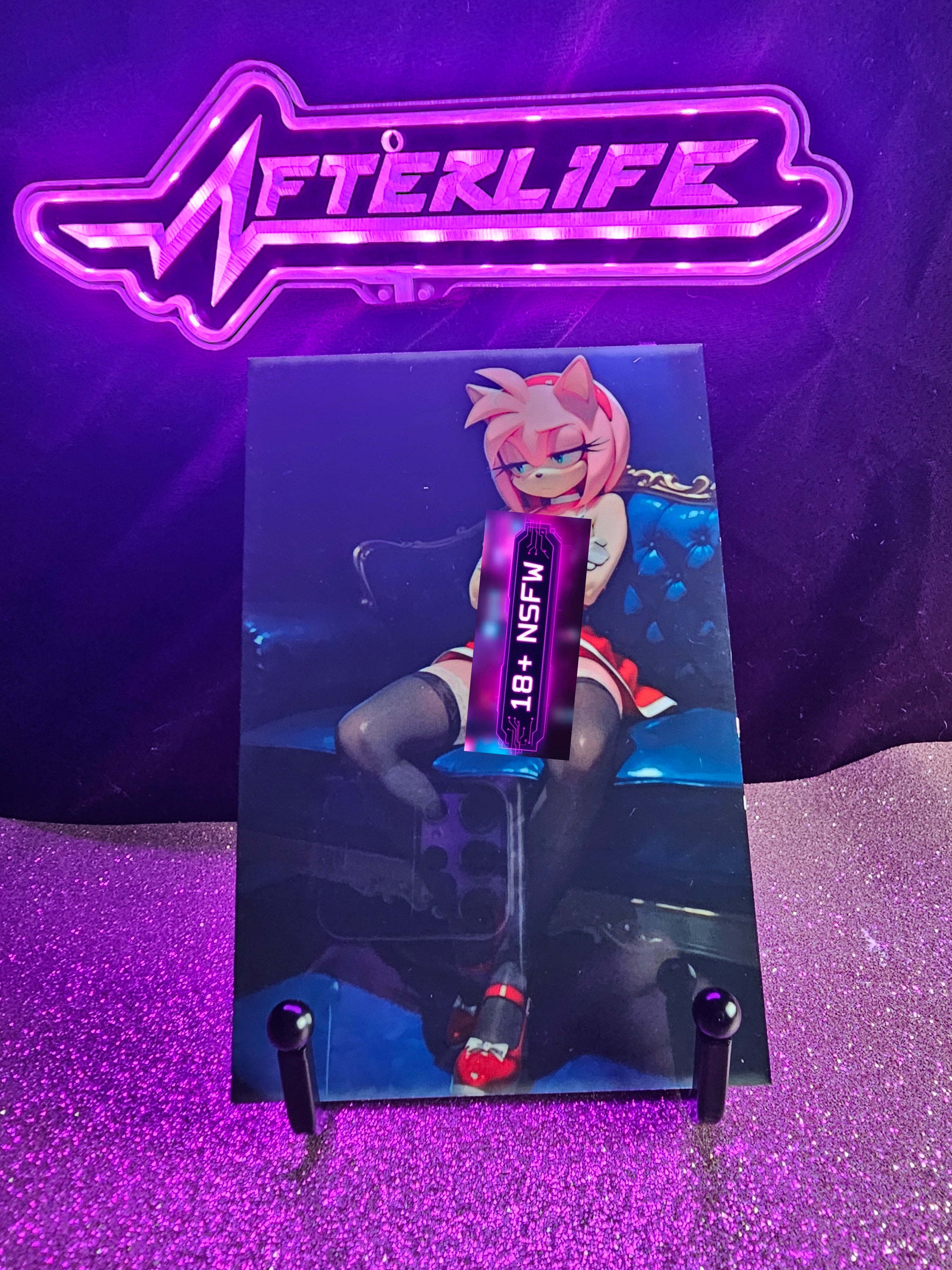 Amy Rose Sonic 4x6 metal plaque