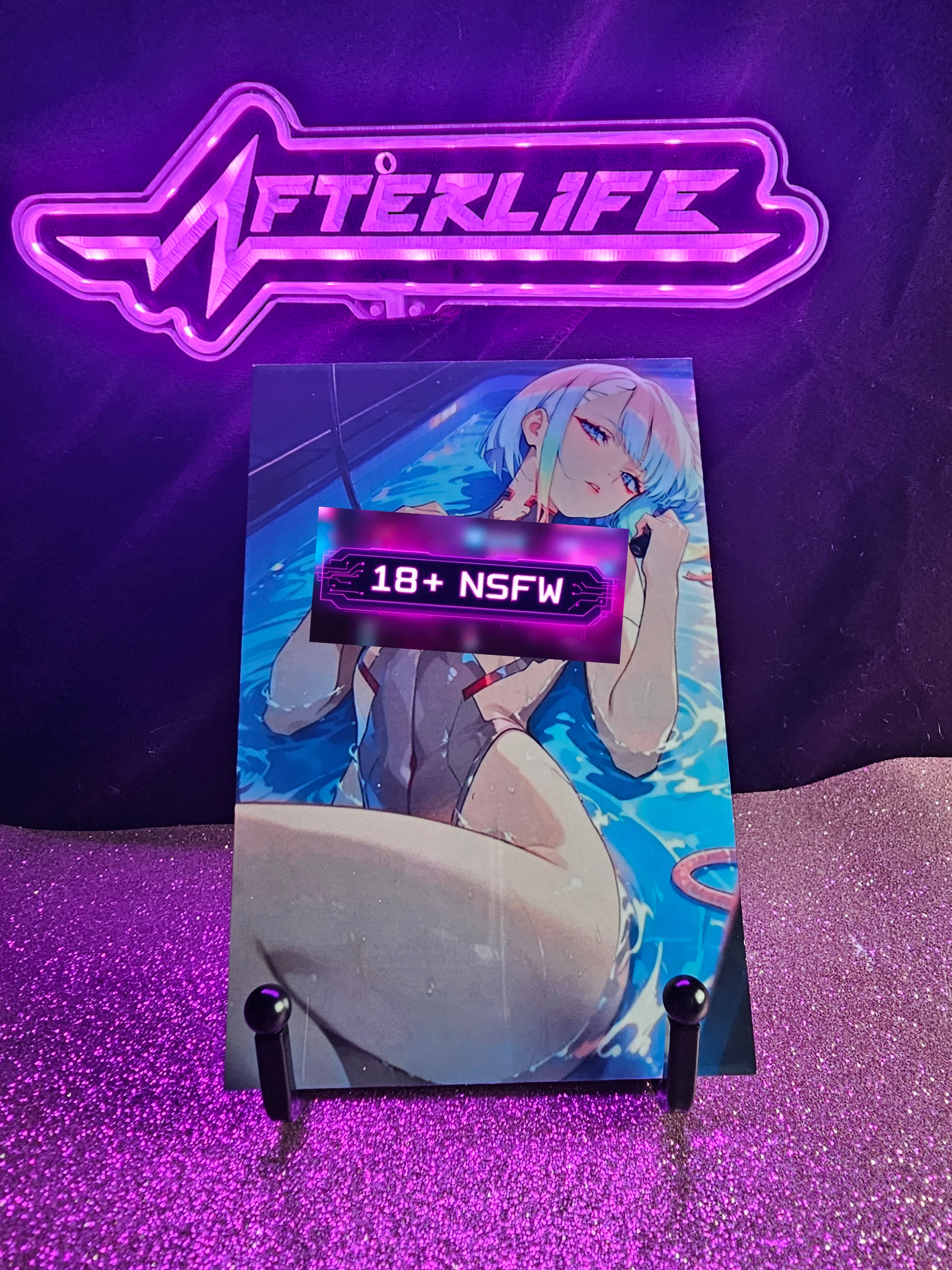 Lucy Cyberpunk 4x6 metal plaque