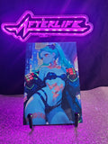 Rebecca Cyberpunk 4x6 metal plaque