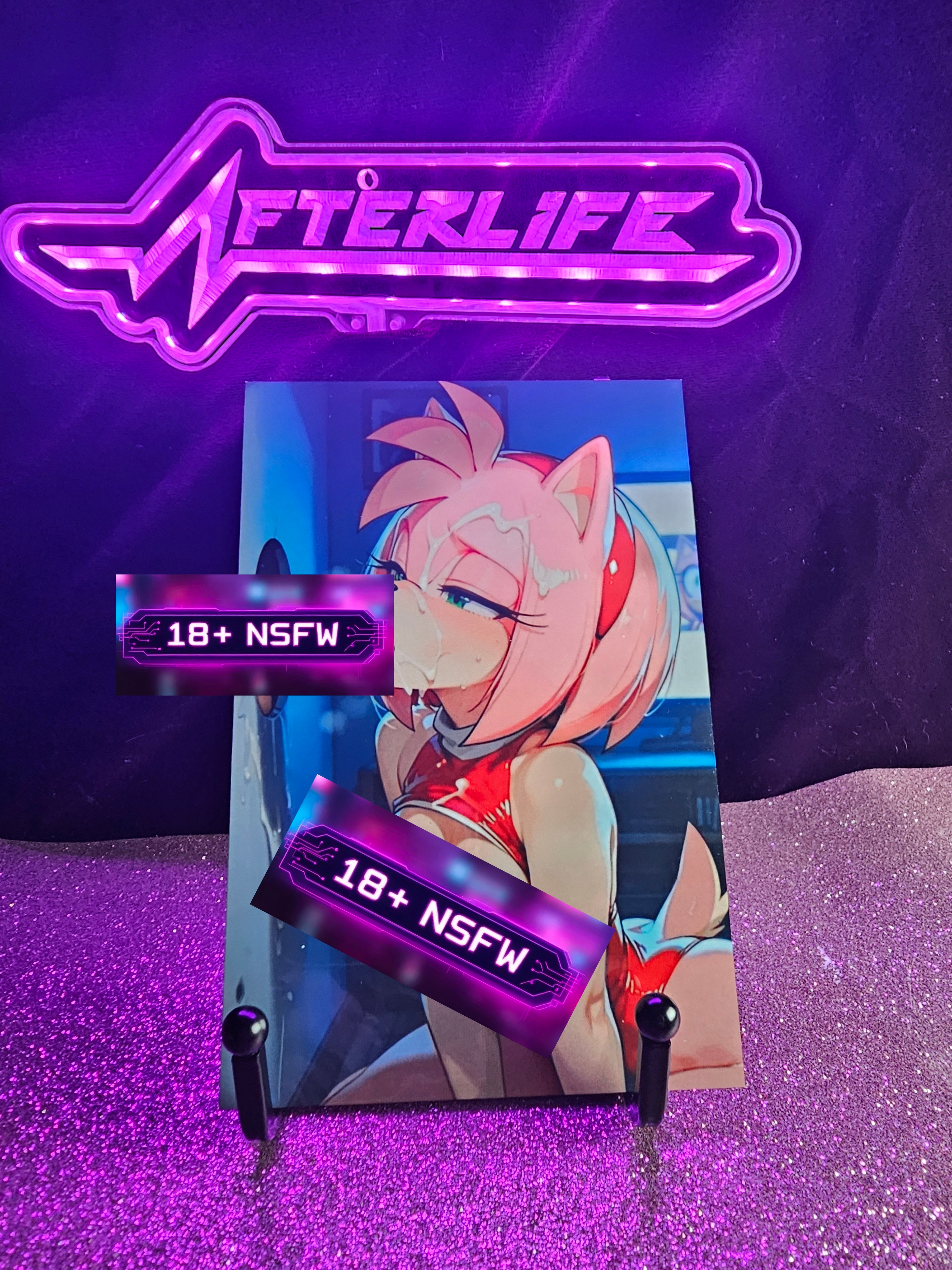 Amy Rose Sonic 4x6 metal plaque