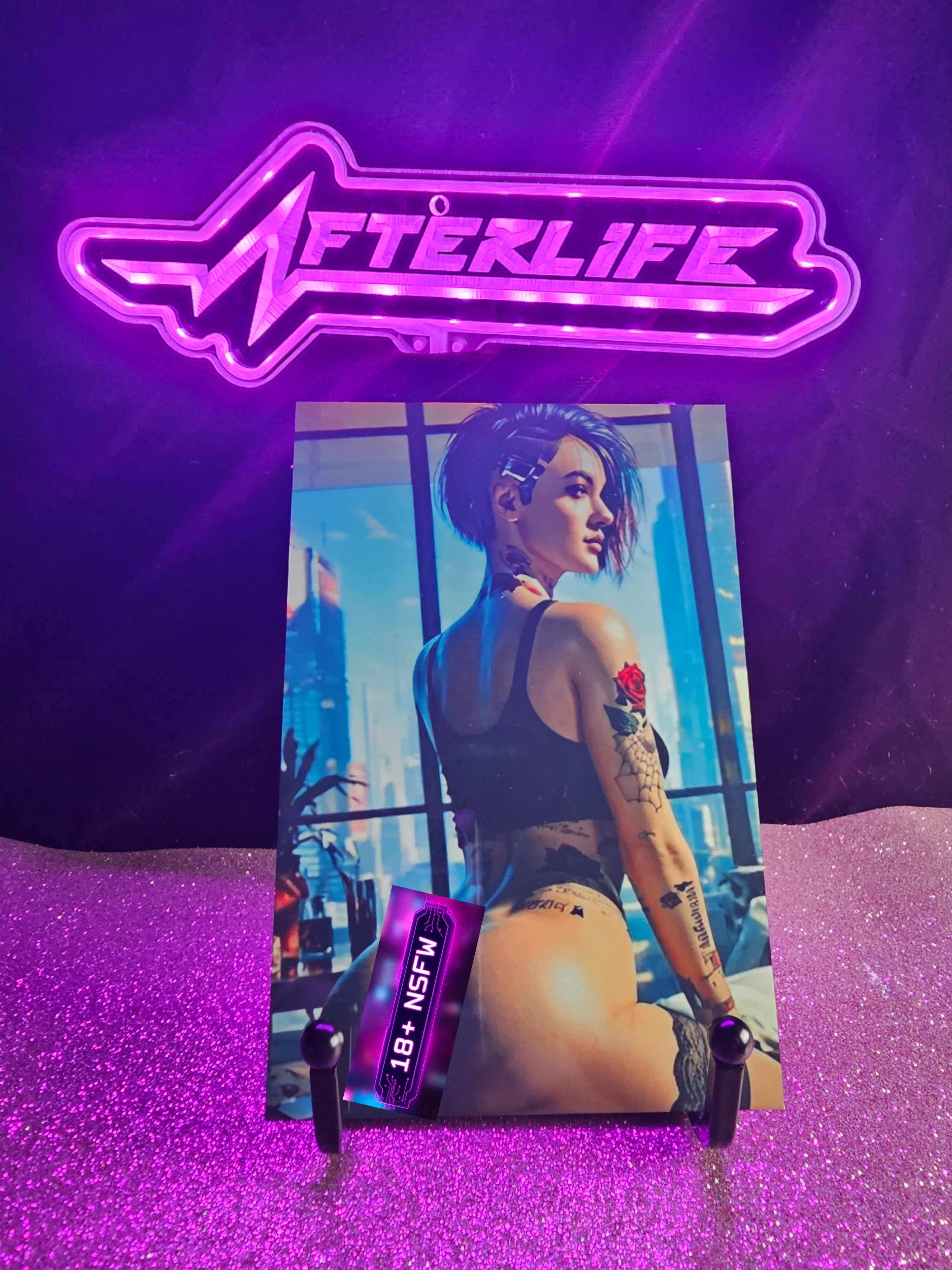 Judy Alvarez Cyberpunk 4x6 metal plaque